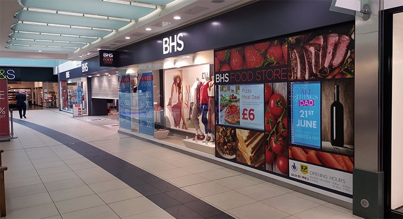 High Brightness Monitor in BHS Stores windows