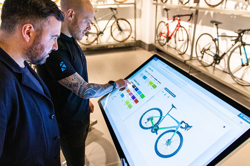 Touch Screen Kiosks in bike shop
