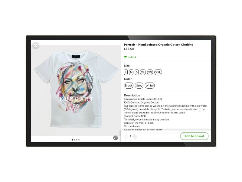 Cloud Shelf 22" Touch Screen Tshirt Shopify